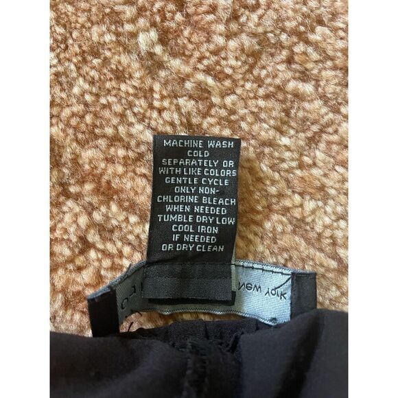 Joan Vass Women Black Straight Leg Cropped Stretch Very light and thin Pants L - Picture 7 of 8